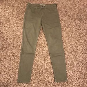 American Eagle Green Jeggings
